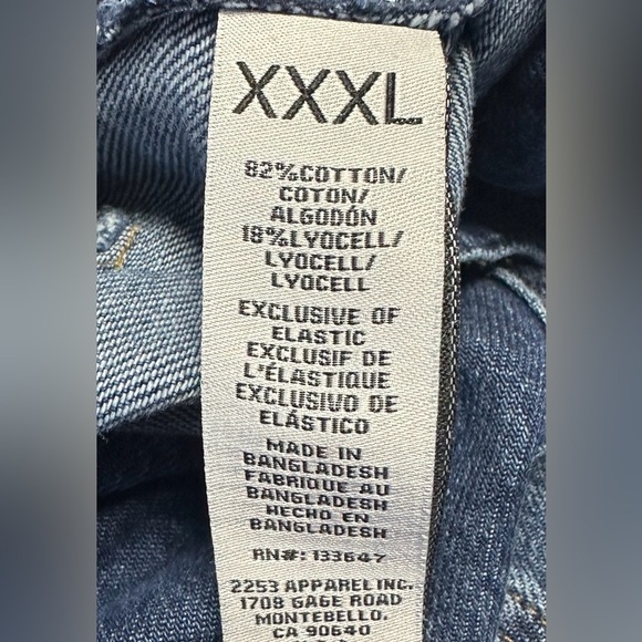 Celebrity Pink XXXL Wide Leg Utility Jeans Patch Pocket Carpenter Dark Wash Boho - Picture 5 of 8